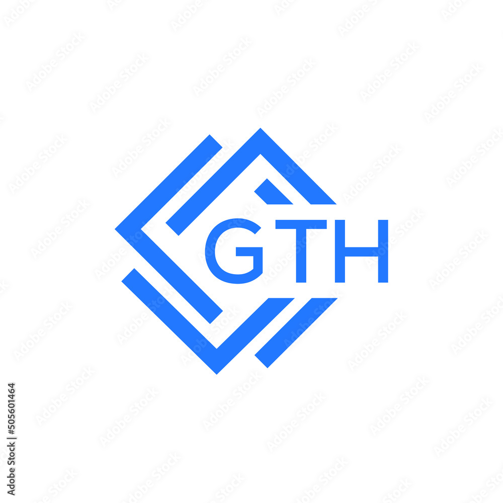 GTH technology letter logo design on white  background. GTH creative initials technology letter logo concept. GTH technology letter design.