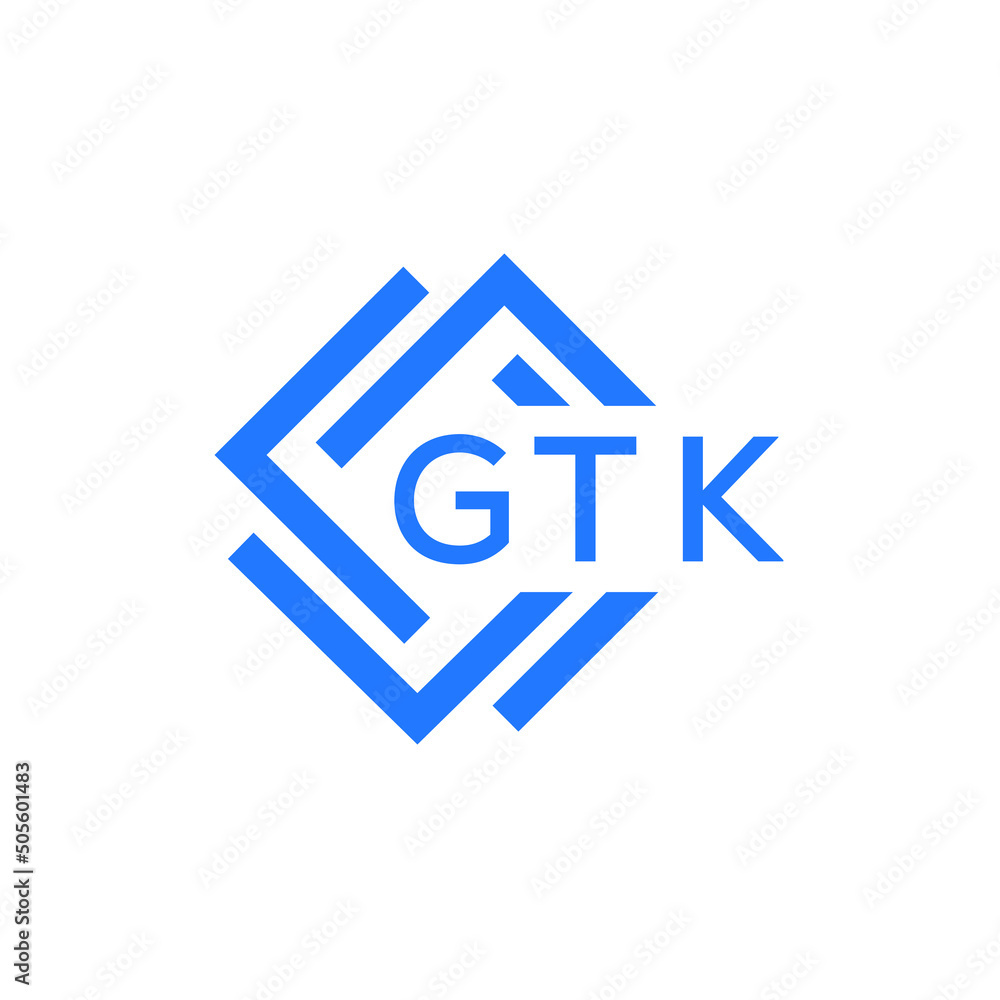 GTK technology letter logo design on white  background. GTK creative initials technology letter logo concept. GTK technology letter design.