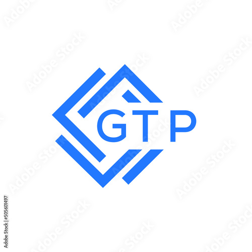 GTP technology letter logo design on white  background. GTP creative initials technology letter logo concept. GTP technology letter design. photo