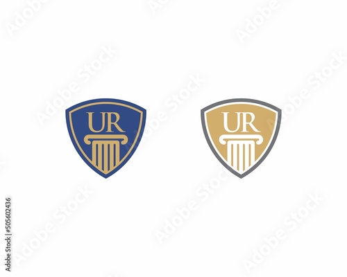 Letters UR  Law Logo Vector 001