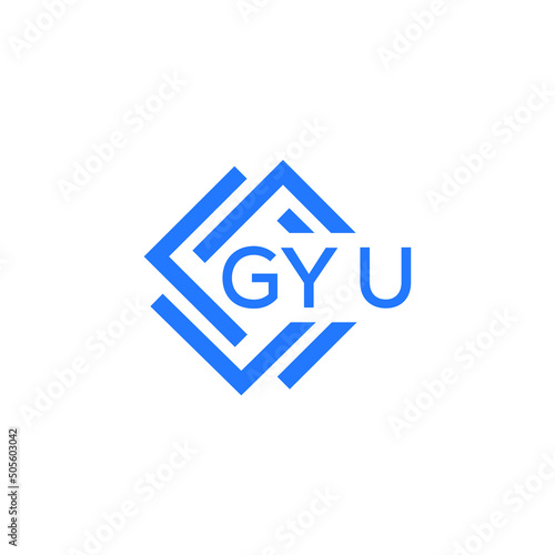 GYU technology letter logo design on white  background. GYU creative initials technology letter logo concept. GYU technology letter design. photo