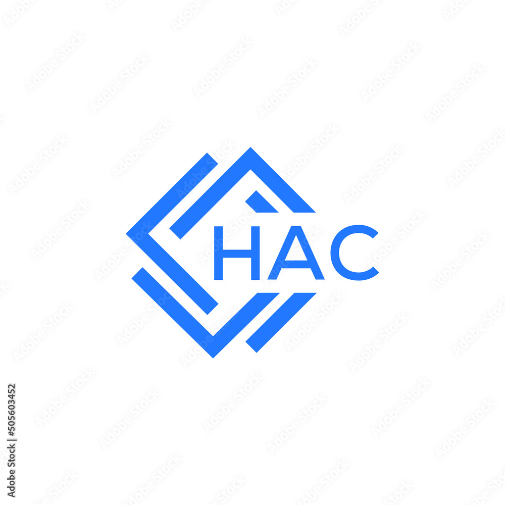 HAC technology letter logo design on white  background. HAC creative initials technology letter logo concept. HAC technology letter design.
