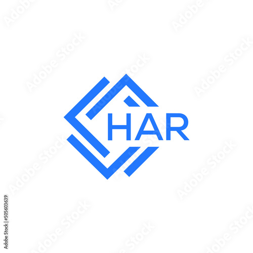 HAR technology letter logo design on white  background. HAR creative initials technology letter logo concept. HAR technology letter design.