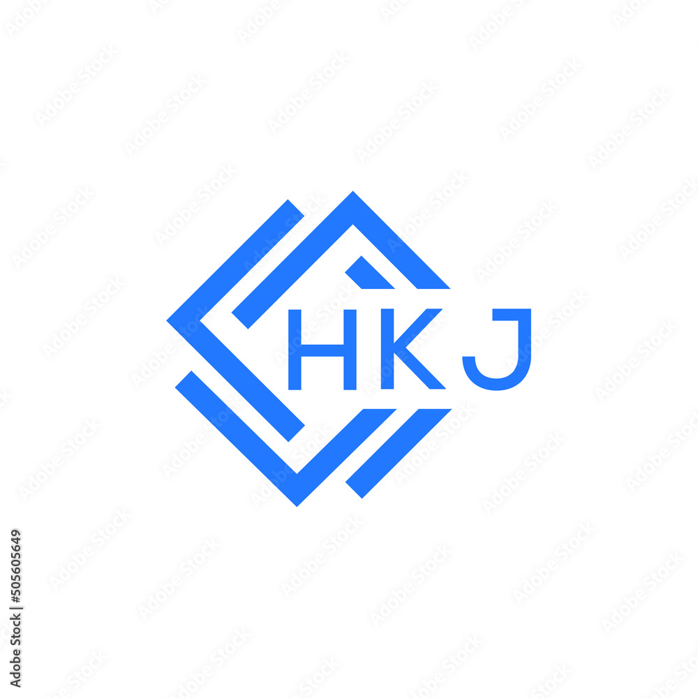 HKJ technology letter logo design on white  background. HKJ creative initials technology letter logo concept. HKJ technology letter design.
