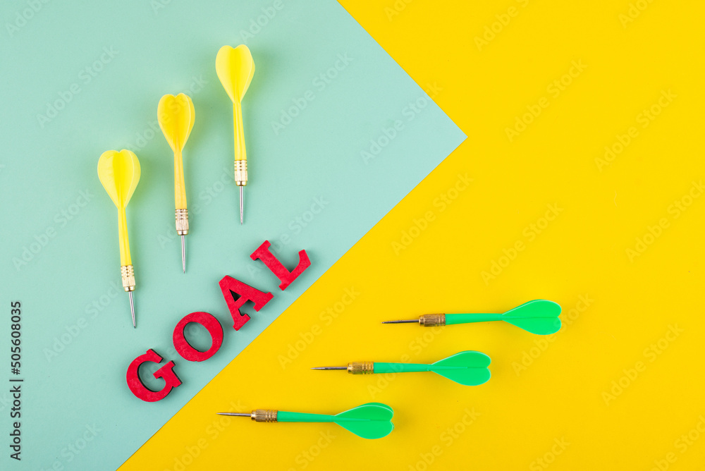 Target and goal concept with arrows Target and goal concept with arrows