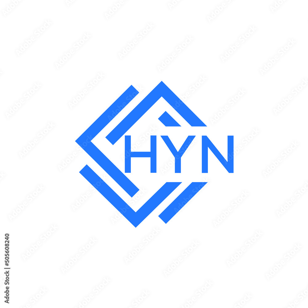 HYN letter logo design on white background. HYN creative initials letter logo concept. HYN letter design. HYN letter logo design on white background. HYN creative initials letter logo concept. HYN letter design.