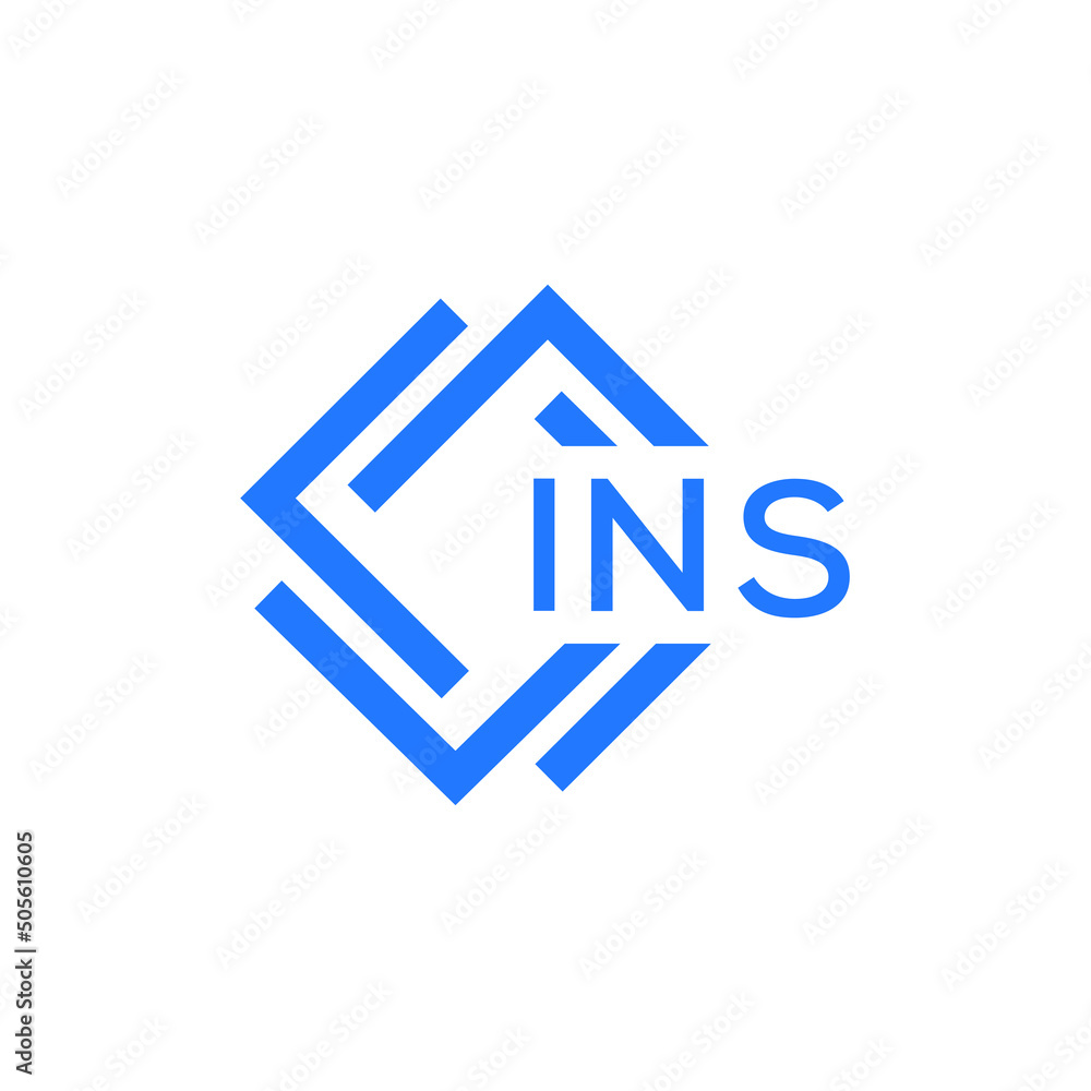 INS technology letter logo design on white  background. INS creative initials technology letter logo concept. INS technology letter design.
