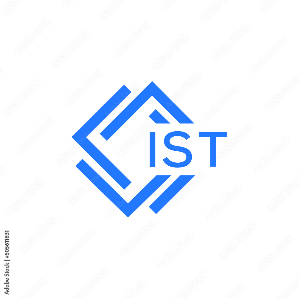 IST technology letter logo design on white  background. IST creative initials technology letter logo concept. IST technology letter design.