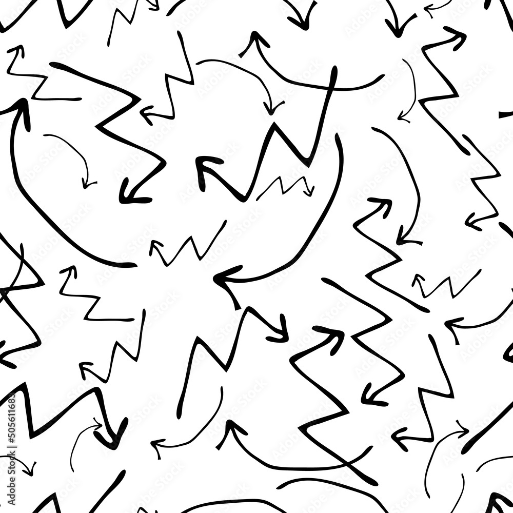 Seamless pattern with doodle arrows Seamless pattern with doodle arrows