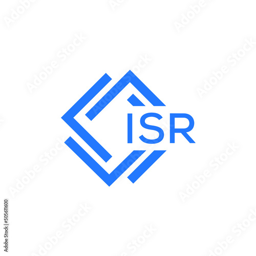 ISR technology letter logo design on white  background. ISR creative initials technology letter logo concept. ISR technology letter design. photo