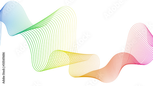 Abstract backdrop with wave gradient lines