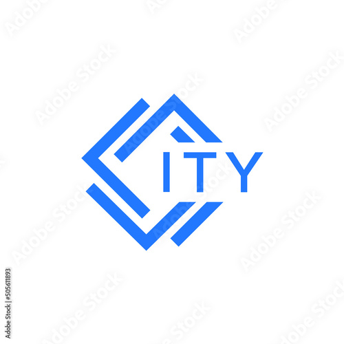 ITY technology letter logo design on white  background. ITY creative initials technology letter logo concept. ITY technology letter design. photo