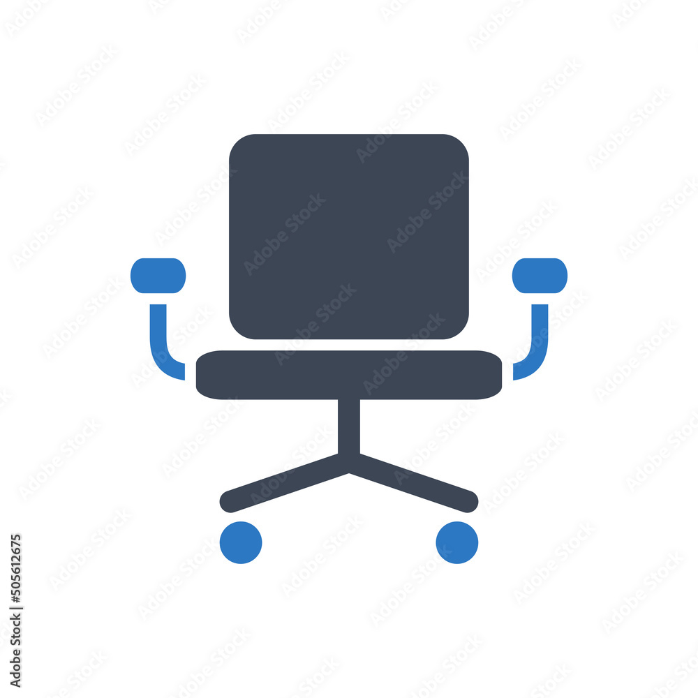Swivel chair icon vector graphic illustration Swivel chair icon vector graphic illustration