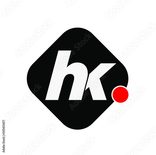 HK company name initial letters monogram. HK vector icon. photo