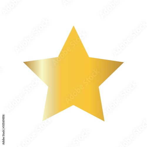 Gold star icon vector design on white background