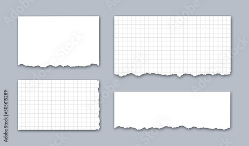 kariertes abgerissenes Papier