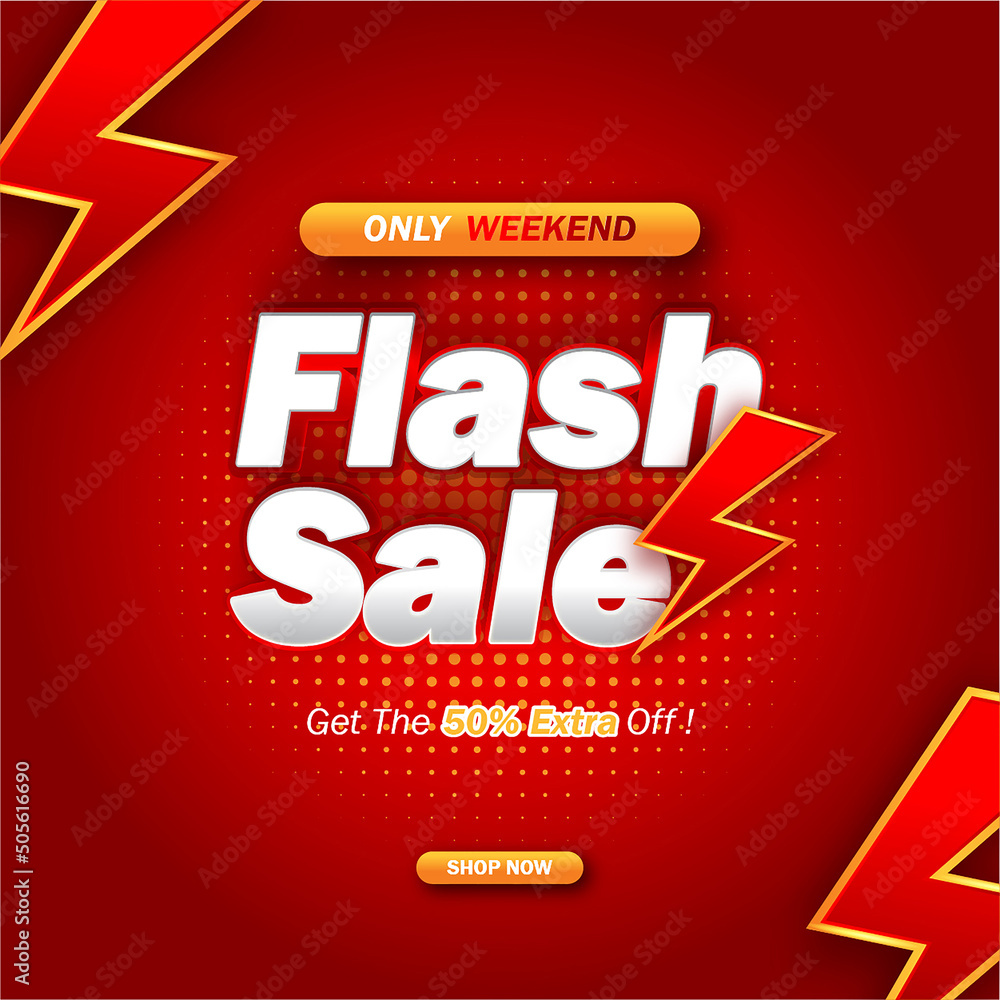 Text Effect 3D Flash Sale Card Text Effect 3D Flash Sale Card