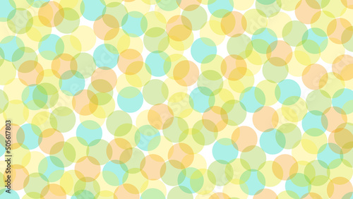 水玉模様の素材E黄色 半透明 Polka dot © nekonohana