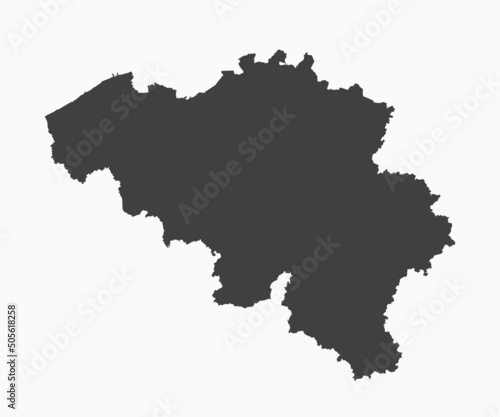 Vector map Belgium  template Europe outline country