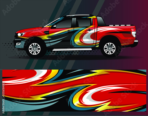 Racing car wrap designs Premium Vector