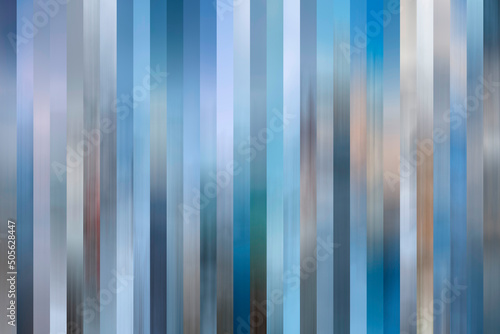Bunte Farbstreifen, zusammengesetzt aus 30 Einzelaufnahmen, Gezeigt werden die typischen Farben der Lofoten, Norwegen, im Winter. 