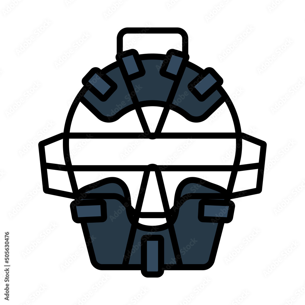 Fotografie Baseball Face Protector Icon