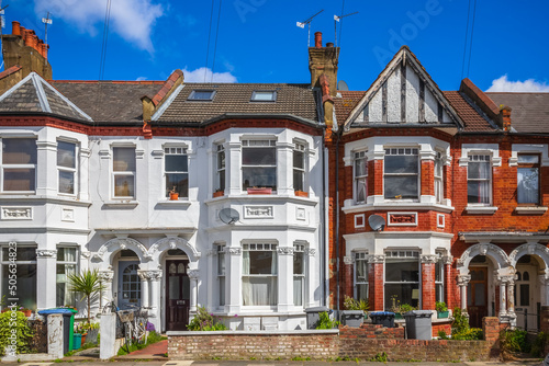 Photography Typical English terraced houses in London