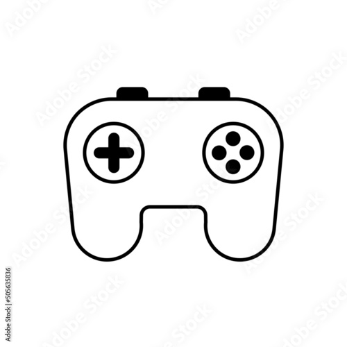 Video game controllers for playing device. Computer joypad flat pictures