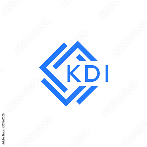 KDI technology letter logo design on white  background. KDI creative initials technology letter logo concept. KDI technology letter design. photo