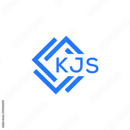 KJS technology letter logo design on white  background. KJS creative initials technology letter logo concept. KJS technology letter design.
 photo