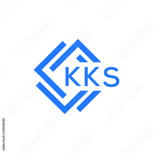 KKS technology letter logo design on white  background. KKS creative initials technology letter logo concept. KKS technology letter design. photo