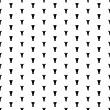 Square seamless background pattern from black funnel symbols. The pattern is evenly filled. Vector illustration on white background