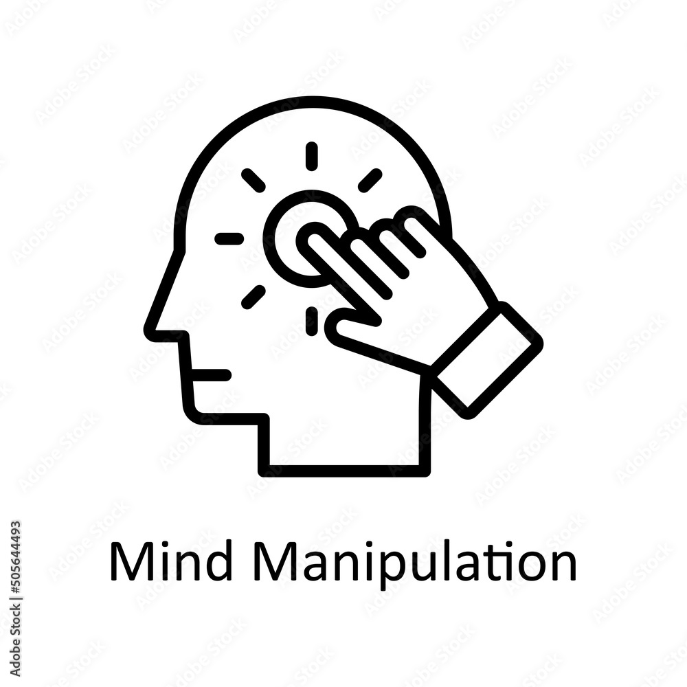 Φωτογραφία Mind Manipulation vector outline Icon Design illustration