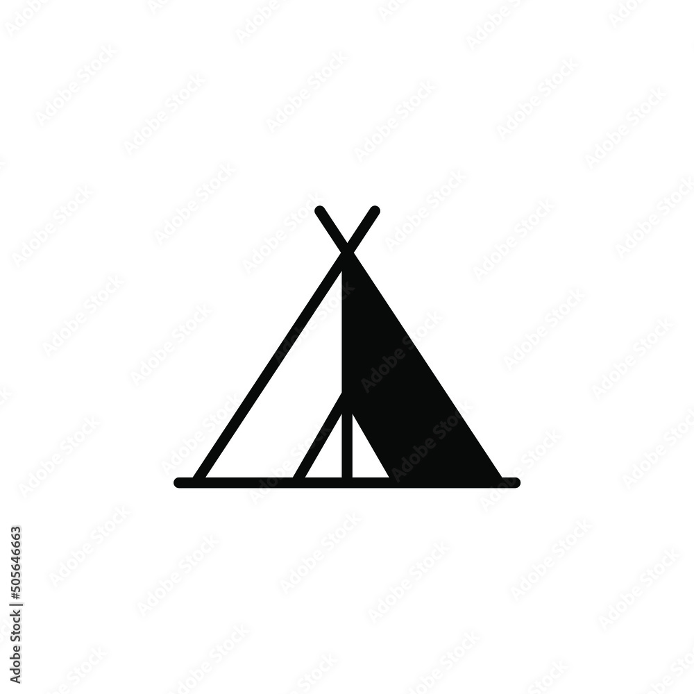 Camp, Tent, Camping, Travel Solid Line Icon Vector Illustration Logo Template. Suitable For Many Purposes. Camp, Tent, Camping, Travel Solid Line Icon Vector Illustration Logo Template. Suitable For Many Purposes.