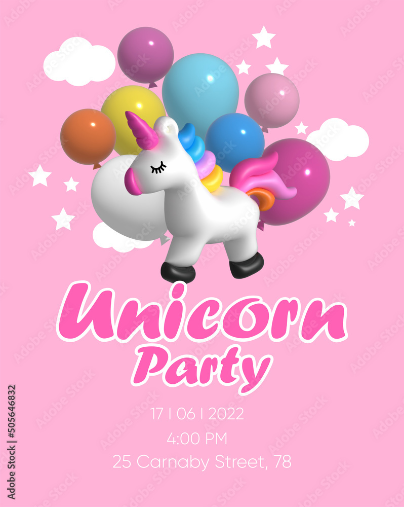 unicorn party pink