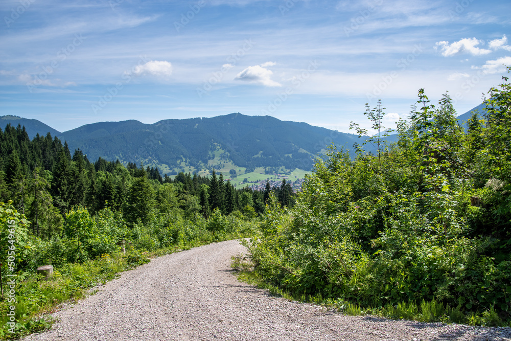 Landscape above the German village of Garmisch Partenkirchen