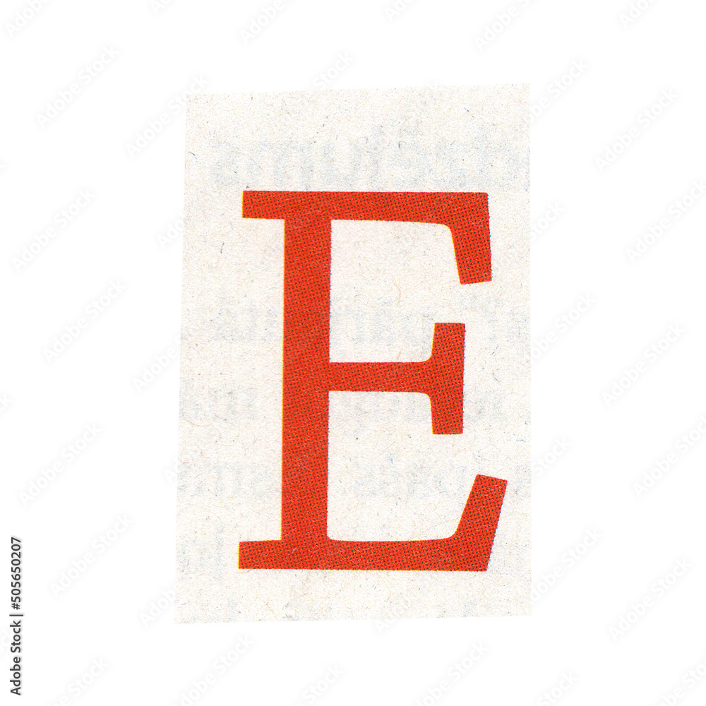 letter e magazine cut out font ransom letter isolated collage letter e magazine cut out font ransom letter isolated collage