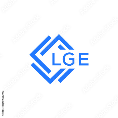 LGE technology letter logo design on white  background. LGE creative initials technology letter logo concept. LGE technology letter design.
 photo