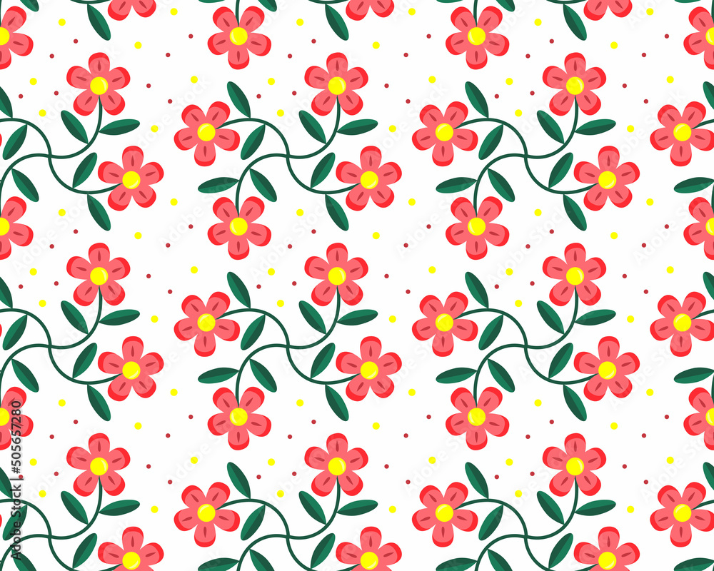 Cartoon flower pattern. Cartoon flower pattern.