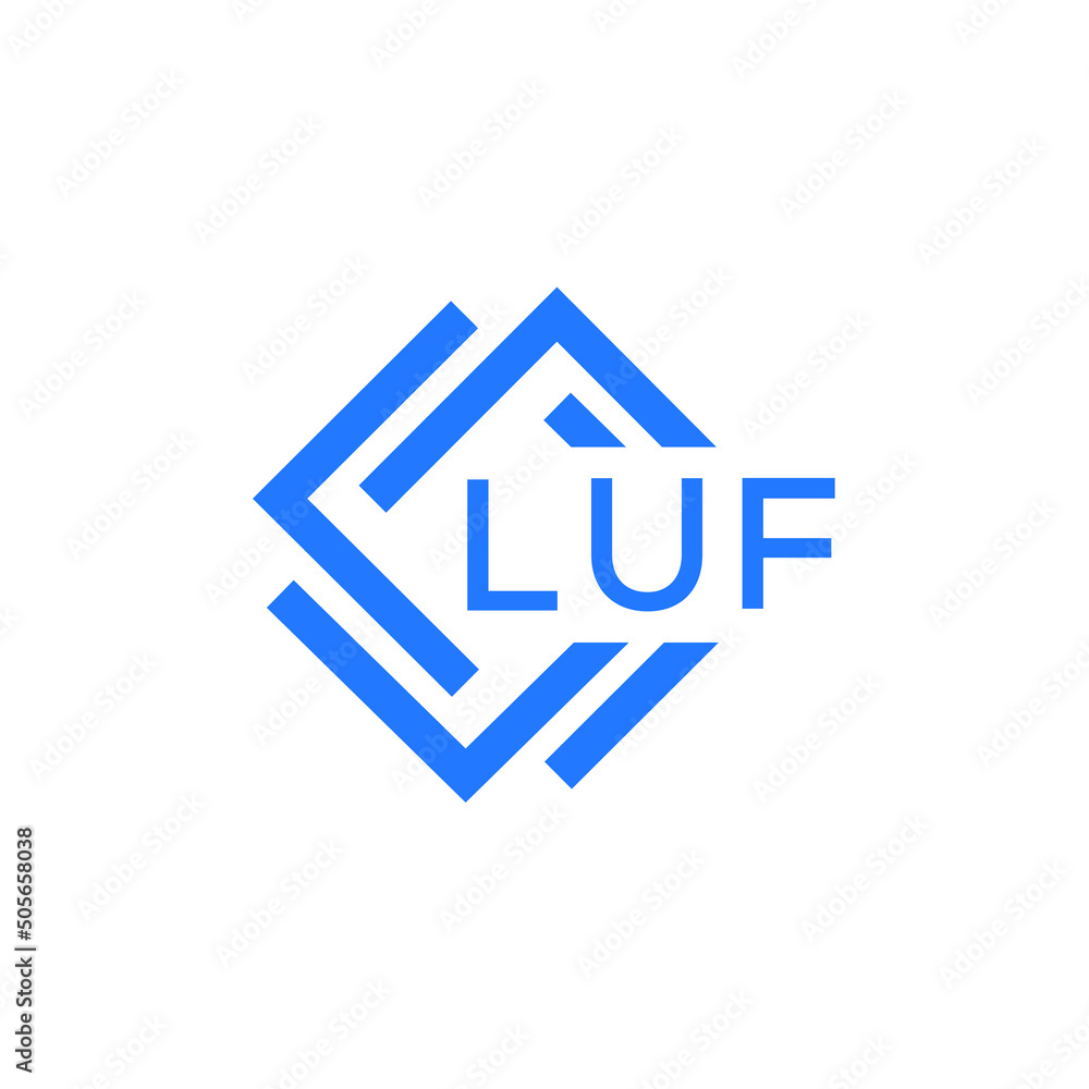 LUF technology letter logo design on white  background. LUF creative initials technology letter logo concept. LUF technology letter design.
