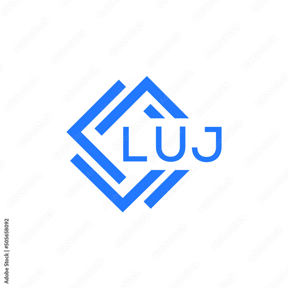 LUJ technology letter logo design on white  background. LUJ creative initials technology letter logo concept. LUJ technology letter design.