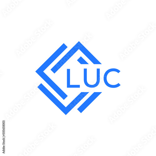 LUC technology letter logo design on white  background. LUC creative initials technology letter logo concept. LUC technology letter design. photo