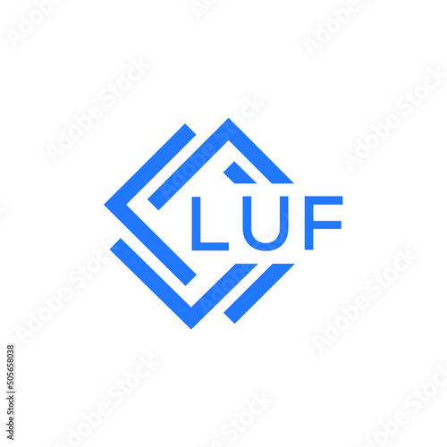 LUF technology letter logo design on white  background. LUF creative initials technology letter logo concept. LUF technology letter design.