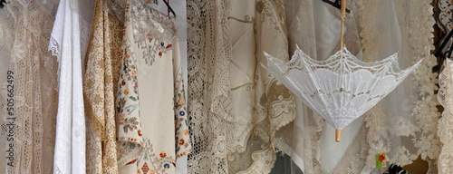 Lace materials for sale in Corfu  photo