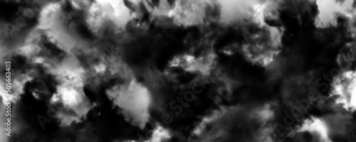 Canvastavla Dark clouds on white background
