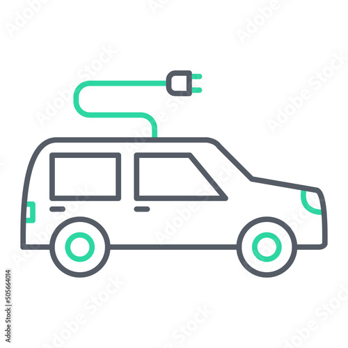 Electric Car Icon Design