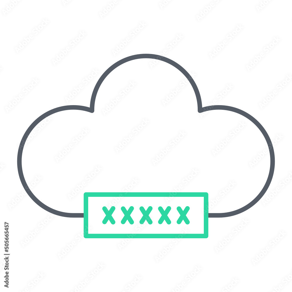 Cloud Password Icon Design Cloud Password Icon Design