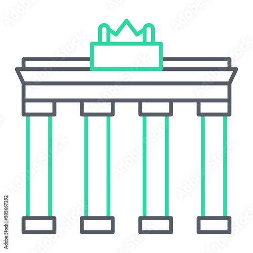 Brandenburg Gate Icon Design