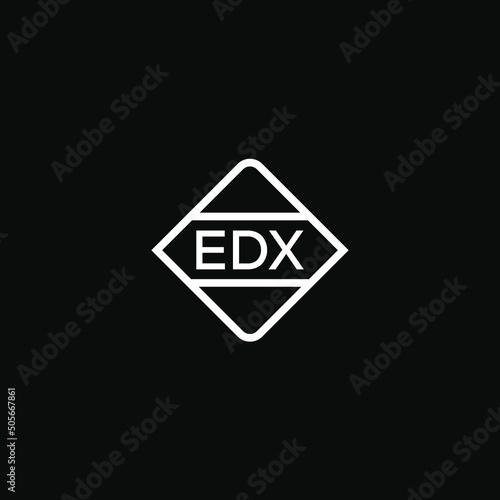 EDX 3 letter design for logo amd icon.vector illustration with black backgrouund.EDX monogram logo. photo