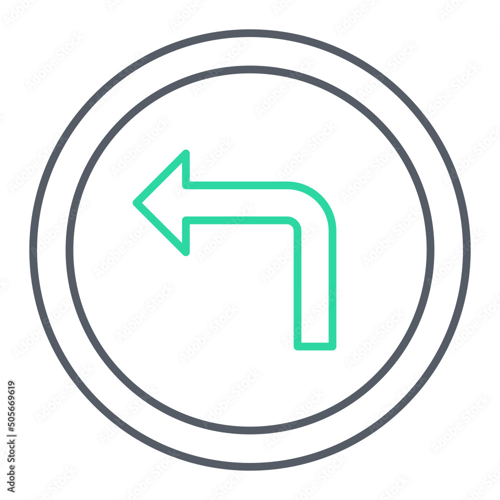 Left Turn Icon Design Left Turn Icon Design